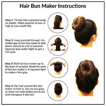 Styla Hair Magic Bun Maker Foam Sponge for Quick Buns