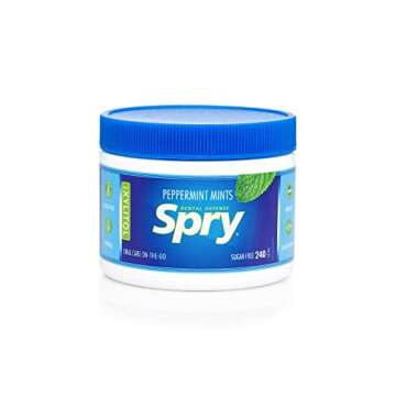 Spry Xylitol Peppermint Sugar Free Candy - Breath Mints That Promote Oral Health, Dry Mouth Mints Th...