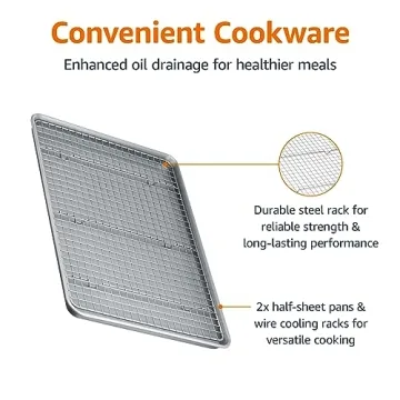 Amazon Basics Nonstick Baking Sheets & Cooling Rack Set