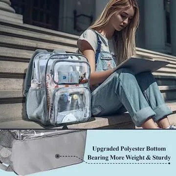 PACKISM Clear Backpack - Heavy Duty for School & Work