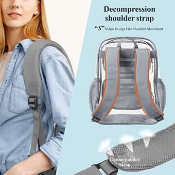 PACKISM Clear Backpack - Heavy Duty for School & Work