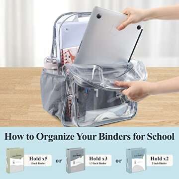 PACKISM Clear Backpack - Heavy Duty for School & Work