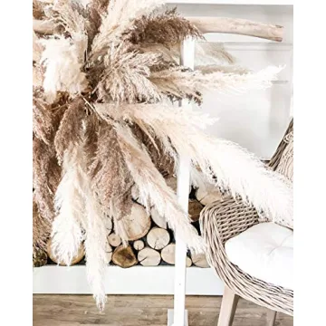 40" Fluffy Pampas Grass Stems – Perfect for Decor
