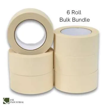 JAK 6 Rolls of 2 Inch Masking Tape - Ideal for Painting