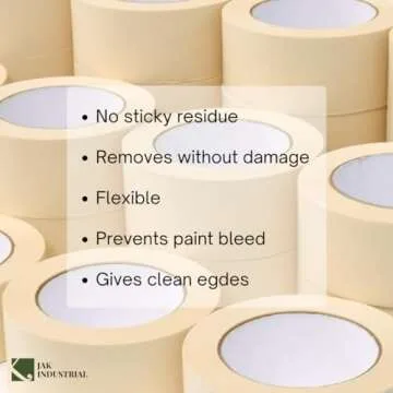 JAK 2 Inch Masking Tape - 6 Rolls for DIY and Painting