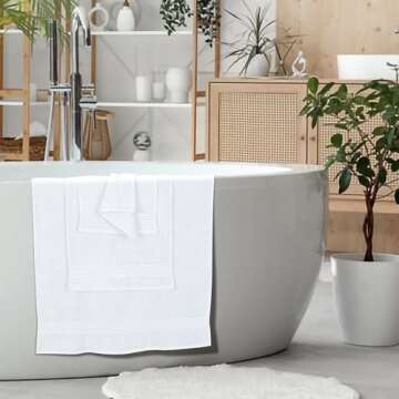 Belizzi Home Ultra Soft 6 Pack Cotton Towel Set, Contains 2 Bath Towels 28x55 inch, 2 Hand Towels 16x24 inch & 2 Wash Coths 12x12 inch, Ideal Everyday use, Compact & Lightweight - White