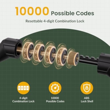 Titanker 4FT Bike Lock Cable with Resettable Combination