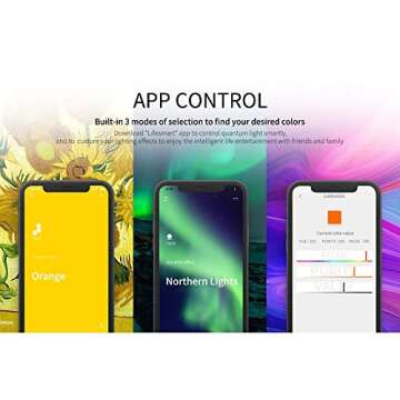 Color Light 6Pcs DIY Smart Lights Creative Geometry Assembly LED Night Light Smart APP Control for G...