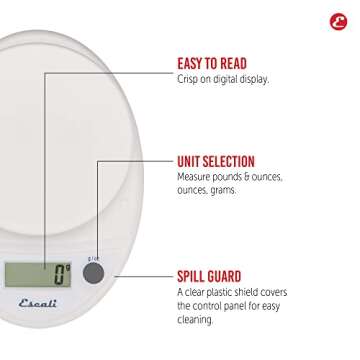 Escali Primo Digital Food Scale for Baking and Cooking