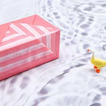 MR FIVE 30 Sheets 20 x 28 Inch Metallic Pink Tissue Paper Bulk,Gift Wrapping Tissue Paper Pink Tissue Paper for Gift Bags,Crafts and DIY,Gift Wrapping Papper for Birthday Baby Shower Wedding Holiday