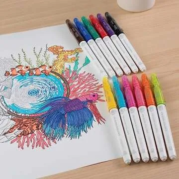 Pilot, FriXion Colors Erasable Marker Pens, Bold Point, Pack of 12, Assorted Colors