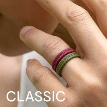 Durable ROQ Silicone Wedding Rings for Active Men