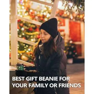 Zylioo XXL Knit Beanie Cap for Big Heads, Cuffed Beanies