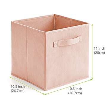 EZOWare Foldable Fabric Basket Storage Cube Set of 6