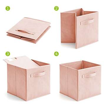EZOWare Foldable Fabric Basket Storage Cube Set of 6