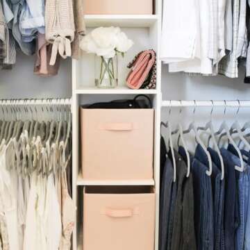 EZOWare Foldable Fabric Basket Storage Cube Set of 6