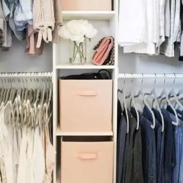 EZOWare Foldable Fabric Basket Storage Cube Set of 6