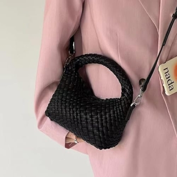 Stylish Woven Crossbody Bag with Adjustable Strap