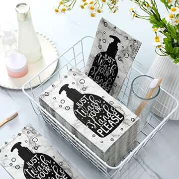 Bathroom Disposable Napkins Bathroom Guest Paper Hand Towels Bathroom Guest Paper Towels Just Wash Y...