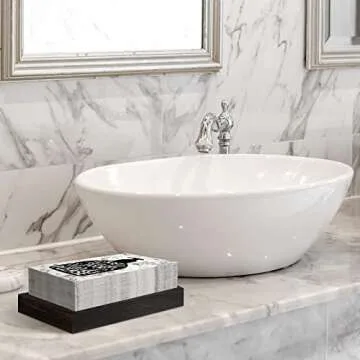 Bathroom Disposable Napkins Bathroom Guest Paper Hand Towels Bathroom Guest Paper Towels Just Wash Your Hands Please Bathroom Napkins for Powder Room Wedding Holiday (200, Black Marble)