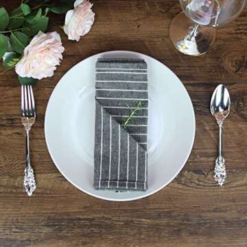 Quality Linen Cotton Dinner Napkins - Set of 12