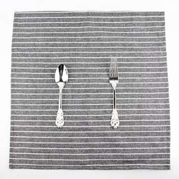 Quality Linen Cotton Dinner Napkins - Set of 12