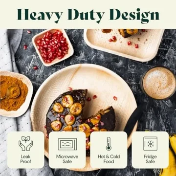 Chic Leaf Palm Leaf Plates - Eco-Friendly Dinnerware Pack