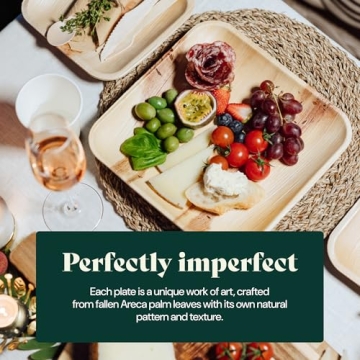 Chic Leaf Palm Leaf Plates - Eco-Friendly Dinnerware Pack