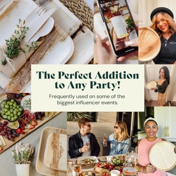 Chic Leaf Palm Leaf Plates - Eco-Friendly Dinnerware Pack