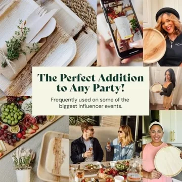 Chic Leaf Palm Leaf Plates - Eco-Friendly Dinnerware Pack