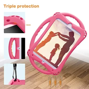 TopEsct Kids Case for iPad Mini 1 2 3 4 5 - Pink