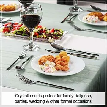 Elegant Crystalia 20-Piece Silverware Set for Timeless Dining