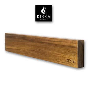 Stylish Magnetic Knife Holder for Kitchen – 16 Inch Wood Strip