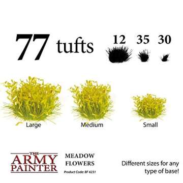 The Army Painter Tufts - Battlefield Tufts: Meadow Flowers, 77 Pcs, 3 Sizes - Terrain Model Kit for ...