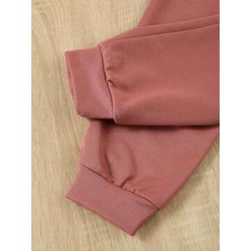 SOLY HUX Girl's Letter Print Drop Shoulder Hoodie Sweatshirt and Jogger Sweatpants 2 Piece Outfit