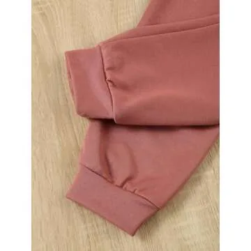 SOLY HUX Girl's Letter Print Drop Shoulder Hoodie Sweatshirt and Jogger Sweatpants 2 Piece Outfit