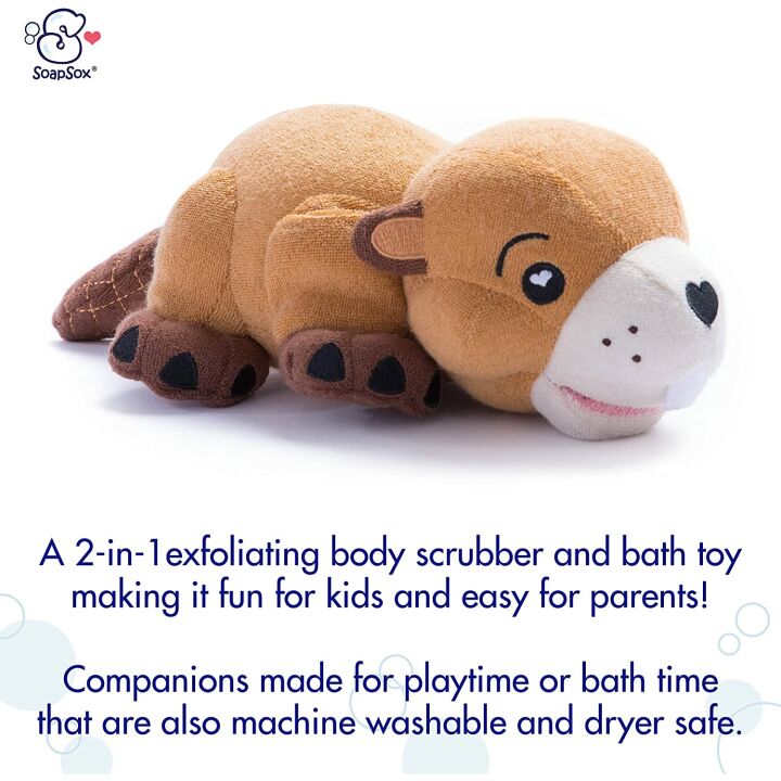 SoapSox Kids Exfoliant Bath Scrub - Woodrow Beaver