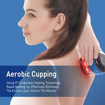 Smart Dynamic Cupping Therapy Set,Cellulite Massager 3 in 1 Vacuum Therapy Machine Cellulite Remover,Gua Sha Massage Tool with12 Level Temperature and Suction manual-back-massagers