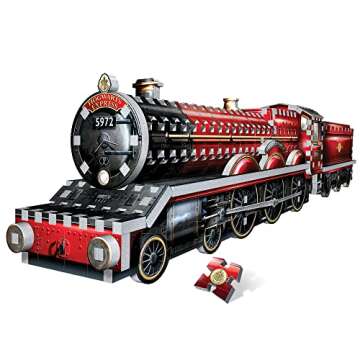 Wrebbit3D Harry Potter Hogwarts Express 3D Puzzle for Teen and Adults | 460 Real Jigsaw Puzzle Pieces | Unique Foam Backing Technology for Sturdy Assembly for Harry Potter Fans