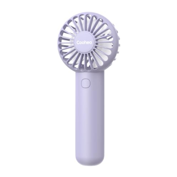 Coohea Handheld Fan Mini Portable Fan Rechargeable Battery USB Powered Fan 3 Speeds Powerful Persona...