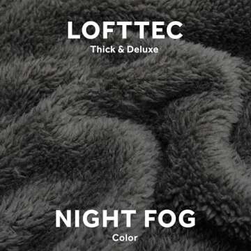 Sunbeam Electric Wi-Fi Connected Loftec Electric Heated Blanket, 10 Heat Settings, 10-Hour Auto Off, Fast Heating, Smart Heating Blanket, Voice & Wired Controller, Night Fog Grey, Queen, 90" x 84"