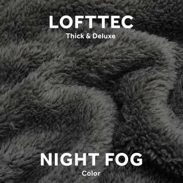 Sunbeam Electric Wi-Fi Connected Loftec Electric Heated Blanket, 10 Heat Settings, 10-Hour Auto Off, Fast Heating, Smart Heating Blanket, Voice & Wired Controller, Night Fog Grey, Queen, 90" x 84"