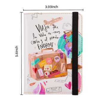 Pink Passport Holder,Cute Passport Cover,Travel Wallet with Credit Card Slots Rfid passport Wallet Waterproof Documents Organizer Women Men (The Traveler)