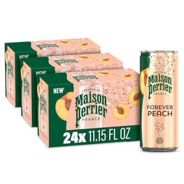 Maison Perrier Forever Peach Sparkling Water - 8 Cans (3 Pack)