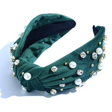 Luxury Pearly Crystal Knotted Headband for Stylish Women