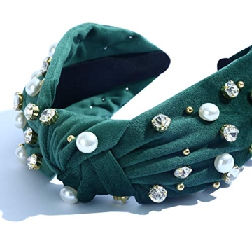 Luxury Pearly Crystal Knotted Headband for Stylish Women