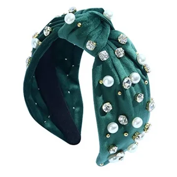 Luxury Pearly Crystal Knotted Headband for Stylish Women