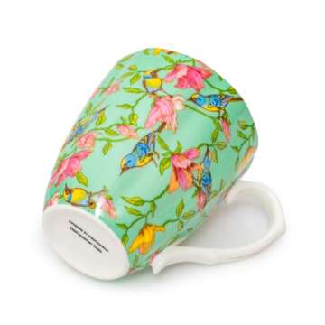 Flora 13oz Bone China Coffee Mugs - Teacups for Valentine's Day, Christmas, Birthdays - Gifts for Women, Friends, Coworkers, Boss