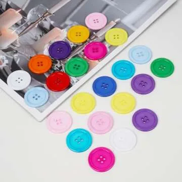 Chenkou Craft Resin Mix Color Big Buttons for DIY Crafts