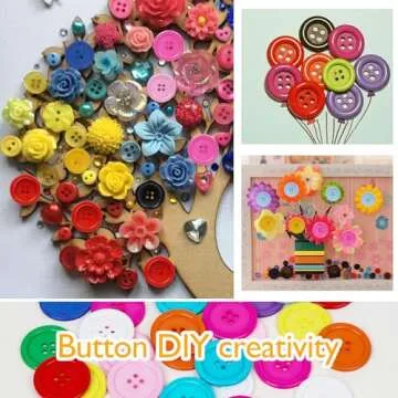 Chenkou Craft Resin Mix Color Big Buttons for DIY Crafts